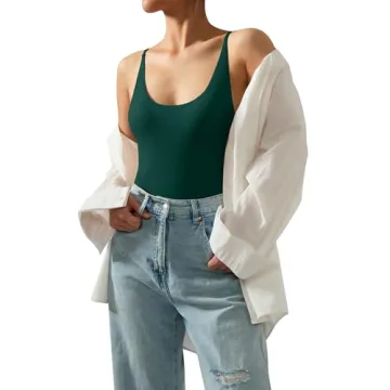 SUUKSESS Women Sexy Backless Thong Bodysuit Soft Stretchy Fit