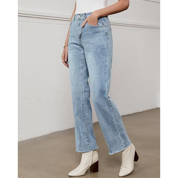 Stylish Ice Blue High-Waisted Women's Jeans