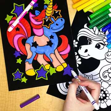Super Pack Fuzzy Coloring Posters for Kids - Fun Crafts!