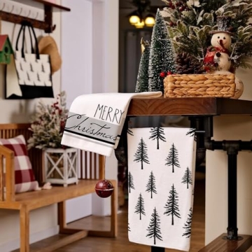 ARKENY Christmas Dish Towels for Festive Kitchen Decor