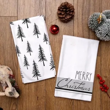 ARKENY Christmas Dish Towels for Festive Kitchen Decor