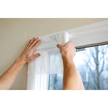 Duck Brand Winter Window Insulation Kit – Window Seal Rolled Shrink Film Covers Up to 15 3’ x 5’ Windows – Window Tape Included – Easy Indoor Installation - Clear - 15-Pack (288069)