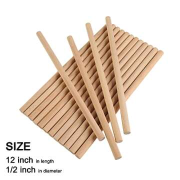 60 Pcs Rhythm Sticks for Kids Bulk, Wood Music Lummi Sticks