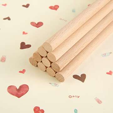 60 Pcs Rhythm Sticks for Kids Bulk, Wood Music Lummi Sticks