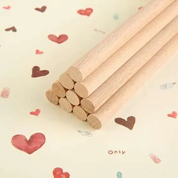 60 Pcs Rhythm Sticks for Kids Bulk, Wood Music Lummi Sticks