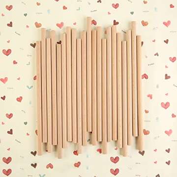 60 Pcs Rhythm Sticks for Kids Bulk, Wood Music Lummi Sticks