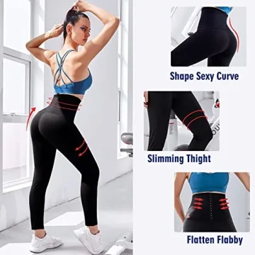 KUMAYES Sauna Leggings for Women Compression Slimming Wear