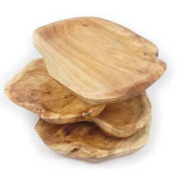 EWEIGEER Hand-Carved Wooden Serving Tray 12.5 Inches