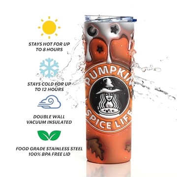 Stylish Pumpkin Spice Life Tumbler for Fall Lovers