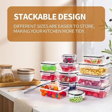 HKJ Chef 36-Pcs Food Containers Set for Easy Storage