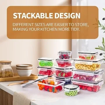 HKJ Chef 36-Pcs Food Containers Set for Easy Storage