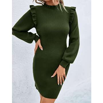 Fashionable Blooming Jelly Women's Mini Sweater Dress