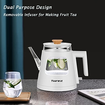 Durable TOPWIT Electric Kettle with Infuser for Perfect Brews