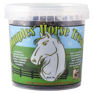 Dimples Horse Treats with Pill Dimples - 3lb Tub of USA-Made Horse Cookies with Beet Pulp - Tasty, H...
