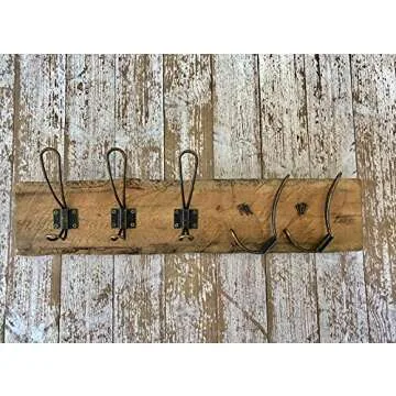 HOOXX Rustic Coat Hooks - Vintage Wall Hangers Set of 10