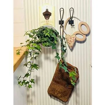 HOOXX Rustic Coat Hooks - Vintage Wall Hangers Set of 10