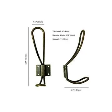 HOOXX Rustic Coat Hooks - Vintage Wall Hangers Set of 10