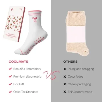 Cool Pilates Socks with Grips for Women - Stylish Comfort