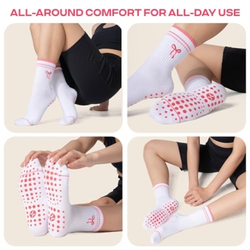 Cool Pilates Socks with Grips for Women - Stylish Comfort