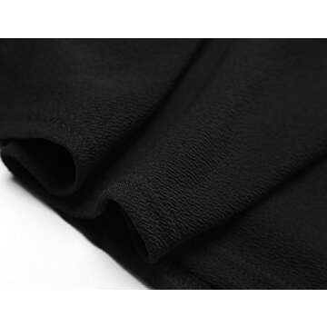 DJT Women's Basic Versatile Casual Stretchy Flared Pleated Mini Skater Skirt with Shorts X-Large Black