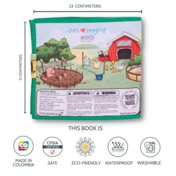 Bilingual Quiet Book for Toddlers | Written in English and Spanish | 5 Finger Puppets and 1 Plush Toy Included | Montessori Inspired for Toddlers | Carry on Travel Toy | Libros en Español para Niños.