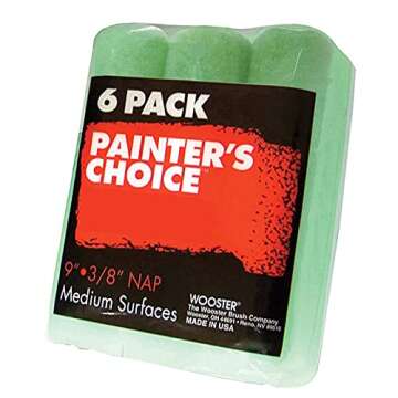Wooster Painter's Choice Roller Cover - 3/8 Inch Nap, 6-Pack