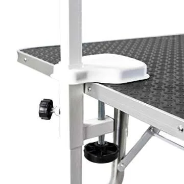 Flying Pig 38" Medium Size Heavy Duty Stainless Steel Frame Foldable Dog Pet Grooming Table (38x22", Black)