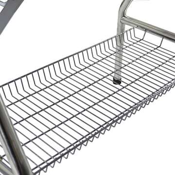 Flying Pig 38" Medium Size Heavy Duty Stainless Steel Frame Foldable Dog Pet Grooming Table (38x22", Black)