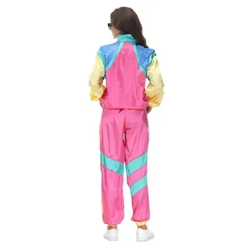 Buy COREWO Women 80s Tracksuit Retro Hip Hop Windbreaker