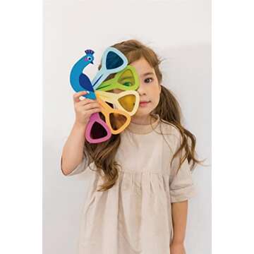 Tender Leaf Toys - Peacock Colors - Wooden Colors Learning Toys for Toddlers, Kids, Pre-School Child...
