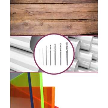 Dremel 628 Precision Drill Bits, Accessory Set With 7 Multipurpose Drilling Bits Rotary Tool