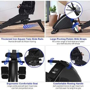 Goplus Magnetic Rowing Machine for Full Body Home Workouts