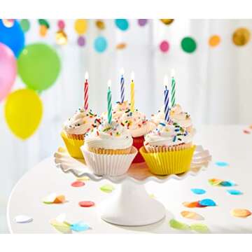 American Greetings Birthday Candles, Small Multicolored Spiral (48-Count)