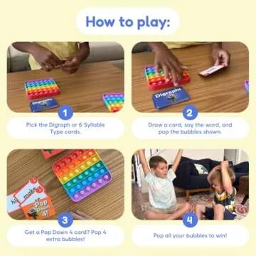 THE FIDGET GAME Science of Reading Flash Cards & Popping Mats - Master Digraphs & Syllables - Engaging Educational Kit for Dyslexia & Young Readers, Grades 1-3