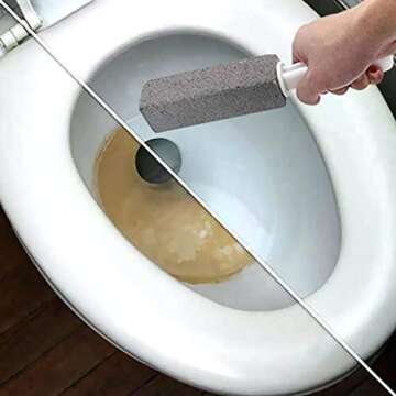 PUMIE Toilet Bowl Cleaner with Handle - Tough Stain Remover