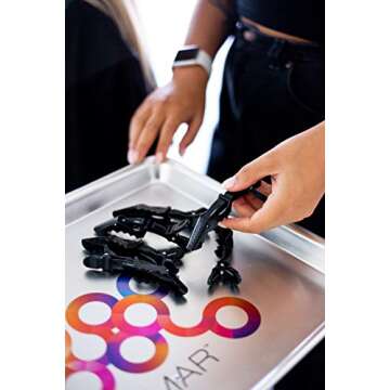 FRAMAR Black Hair Clips 10 pcs, Hair Clips For Women, Premium Hair Clip, Alligator Hair Clips for Styling Women, Alligator Clips for Hair, Pince a Cheveux, Hair Accessories, No Crease Hair Clips.