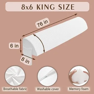 jakoola Bed Wedge Pillow King Size Mattress Gap Filler