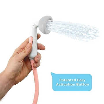 Yookidoo Baby Bath Shower Head - Elephant Bath Toy and Trunk Spout Rinser - for Newborn Babies in Tub Or Sink (Pink)