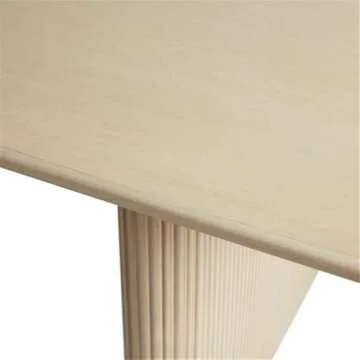 Pemberly Row Vertical Reeded Wood Plinth-Base Dining Table - 68 Inch - Birch