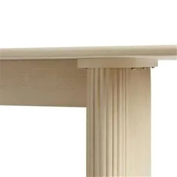Pemberly Row Vertical Reeded Wood Plinth-Base Dining Table - 68 Inch - Birch