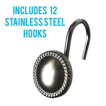 Lume.ly Cannabis Leaf Shower Curtain with Premium Hooks