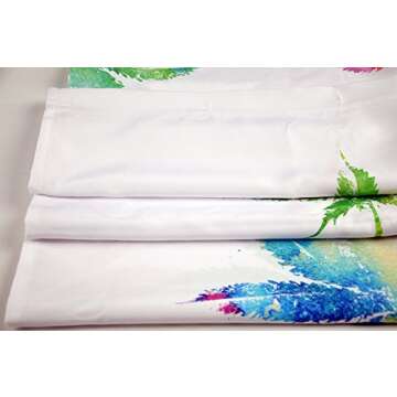 Lume.ly Cannabis Leaf Shower Curtain with Premium Hooks