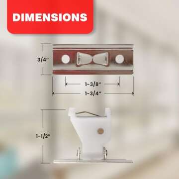 Amazing Drapery Hardware White Roman Shade Cord Lock with Brass Wheels - Holds up to 3 Lift Cords, Suitable for Roman and Woven Wood Shades - 1-Pack