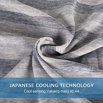 Cooling Pillow Cases, Standard Size Set of 2 with Double Sided Cold, Moisture Wicking Pillowcase Covers with Hidden Zipper Japanese Cold Tech Pillow Case Protectors for Hot Sleepers and Night Sweats