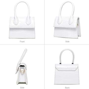 CATMICOO Mini Purse for Women - Trendy Crocodile Handbag