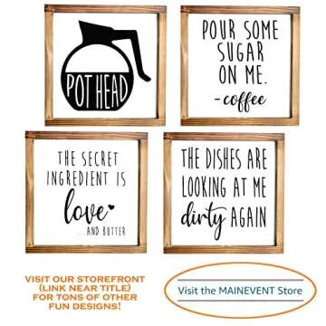 In This Kitchen We Lick The Spoon Sign 8x17 Inch, Farmhouse Kitchen Decor for Wall, Vintage Funny Kitchen Decor Signs, Rustic Kitchen Decor Wall Signs, Rustic Kitchen Signs with Solid Wood Frame