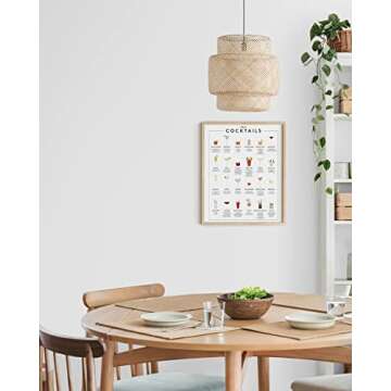 RipGrip Drink Wall Art - Alcohol Wall Art and Menu Bar Print for Wall Decor, Bar Wall Decor, Bar Pic...