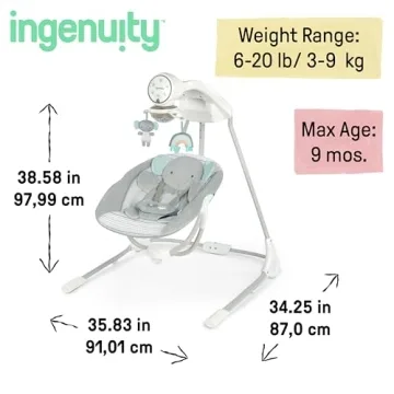 Comfortable and Versatile Ingenuity Baby Swing