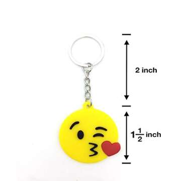OHill Keychains, 40 Pack Top 8 Popular Keyrings Party Favor Supplies Summer Camp Prizes Carnivals Classroom Rewards Party Favor Bags,Multi-color
