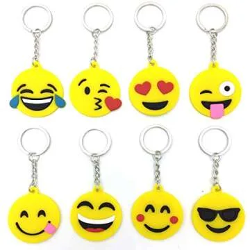 OHill Keychains, 40 Pack Top 8 Popular Keyrings Party Favor Supplies Summer Camp Prizes Carnivals Classroom Rewards Party Favor Bags,Multi-color